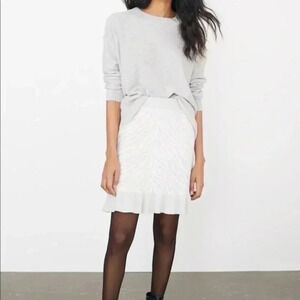 Dolan Anthropologie ruffle zebra skirt